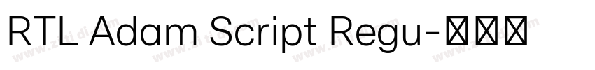 RTL Adam Script Regu字体转换